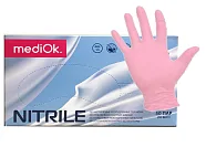 Перчатки нитриловые MediOk розовые XS 100 шт (50 пар) 