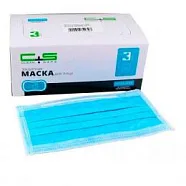 Маски Clean+Safe 3-х слойные голубые (50 шт)