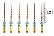 ProTaper Gold 21мм F3 (6 шт), Dentsply Sirona - машинные файлы, формирующие, с прогрессирующей конусностью, стерильные, голубые