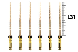ProTaper Gold 31мм F5 (6 шт), Dentsply Sirona - машинные файлы, стерильные, коричневые