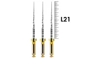 ProTaper Next 21мм X1 (3 шт), Dentsply Sirona - машинные файлы, NiTi, с переменной конусностью, стерильные, желтые