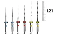 E-Flex RT-009, 21мм, Ассорти (6 шт), Eighteeth - машинные файлы (20.07 / 25.08 / 30.09 по 2 шт)