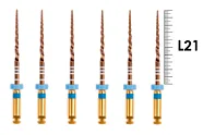 ProTaper Gold 21мм F3 (6 шт), Dentsply Sirona - машинные файлы, формирующие, с прогрессирующей конусностью, стерильные, голубые