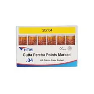 Штифты гуттаперчевые HTM .04, размер 20 (60 шт.), HTM Dent - с маркировкой