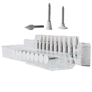 Полиры силиконовые Ensmart Pin Ассорти (бел. груб.), 30шт. (диск, пуля, чашки) на пласт.ножке, (enp 125/1,2,3) Kagayaki