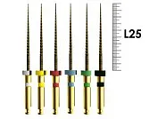 E-Flex Gold 25мм, .06, N25 (6 шт), Eighteeth - машинные файлы, 10 Packs 012