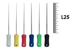 Spreader Еврофайл 25мм №15-40 (6 шт) - спредеры, сталь, набор, инструмент для работы с гуттаперчей