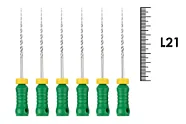 K-Flexofile Golden Medium ReadySteel 21мм №37 (6 шт), Dentsply Sirona - ручные файлы, каналорасширители, укороченный шаг, промежуточные размеры, стерильный блистер