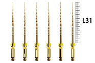 ProTaper Gold 31мм F1 (6 шт), Dentsply Sirona - машинные файлы, стерильные, желтые