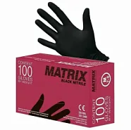 Перчатки нитриловые Matrix Black Nitrile 100 шт S 6/7
