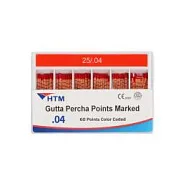 Штифты гуттаперчевые HTM .04, размер 25 (60 шт.), HTM Dent - с маркировкой