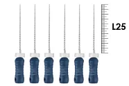 H-Files NIC 25мм №30 (6 шт) - ручные файлы, каналорасширители