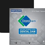 DuraDam Medium, черные, DuraMedical - платки для коффердама латексные
