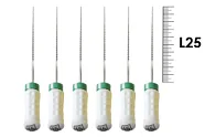 H-File Senseus 25мм №45 (6 шт), Dentsply Sirona - ручные файлы, каналорасширители, супергибкие, силиконовая ручка, стерильный блистер