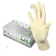 Перчатки латексные Connect Latex PF р.S бежевые - (1 x 50пар)