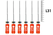 H-Files Dentsply Sirona 31мм №25 (6 шт) - ручные файлы, каналорасширители