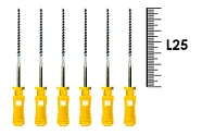 Flexofile Senseus 25мм №20 (6 шт), Dentsply Sirona - ручные файлы, каналорасширители, укороченный шаг, стерильный блистер