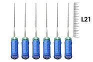 H-File Senseus 21мм №30 (6 шт), Dentsply Sirona - ручные файлы, каналорасширители, супергибкие, силиконовая ручка, стерильный блистер