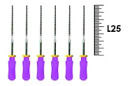 Flexofile Senseus 25мм №10 (6 шт), Dentsply Sirona - ручные файлы, каналорасширители, укороченный шаг, стерильный блистер