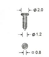 Винты самонарезающие, 1,2 мм, длина 5 мм, Кат.N401.02, Конмет (Россия)