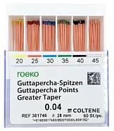 Гуттаперчевые штифты 04/45 (60шт), Roeko Coltene