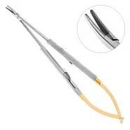 Иглодержатель микрохирургический прямой Castroviejo-Gomel TC, 18см 20-20*