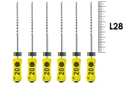 H-Files Dentsply Sirona 28мм №20 (6 шт) - ручные файлы, каналорасширители