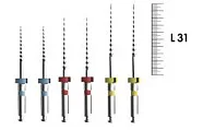 E-Flex RT-011, 31мм, Ассорти (6 шт), Eighteeth - машинные файлы (20.07 / 25.08 / 30.09 по 2 шт)