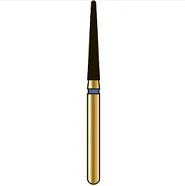 G856L конический с закругленным торцом удлиненный, длина 10 мм, ISO 016, хвостовик FG ISO 314, зернистость 150, черное кольцо (5 шт.), Diatech - бор алмазный