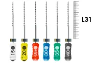 H-Files Dentsply Sirona 31мм №15-40 ассорти (6 шт) - ручные файлы, каналорасширители