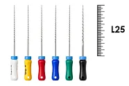 K-Reamer 25мм №45-80 (6 шт), Dentsply Sirona - ручные файлы, каналорасширители, нержавеющая сталь, ассорти