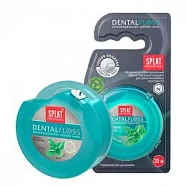 Вощеная нить Splat Dental Floss мятная с волокнами серебра, 30 м
