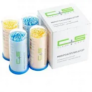Аппликаторы Clean+Safe Fine желтые, голубые (100 шт)