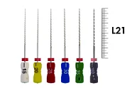 Reamers MICRO-MEGA 21мм №15-40 (6 шт) - ручные файлы, ассорти