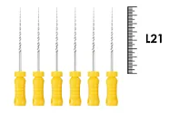 K-Flexofile Golden Medium ReadySteel 21мм №22 (6 шт), Dentsply Sirona - ручные файлы, каналорасширители, укороченный шаг, промежуточные размеры, стерильный блистер