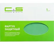 Фартук нейлоновый Зеленый с зажимами Clean+Safe, Medium 70х100см