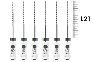 H-Files Dentsply Sirona 21мм №15 (6 шт) - ручные файлы, каналорасширители