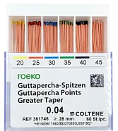 Гуттаперчевые штифты 04/20-45 (60шт), Roeko Coltene