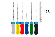 H-File ReadySteel 28мм №45-80 ассорти (6 шт), Dentsply Sirona - ручные файлы, каналорасширители, стерильный блистер