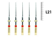 One Shape 21мм .06 №25 (5 шт), MICRO-MEGA - машинные файлы, metal shank, стерильные