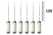 H-File Senseus 25мм №45 (6 шт), Dentsply Sirona - ручные файлы, каналорасширители, супергибкие, силиконовая ручка, стерильный блистер