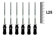 K-Flexofile ReadySteel 25мм №40 (6 шт), Dentsply Sirona - ручные файлы, каналорасширители, укороченный шаг, стерильный блистер