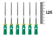 Flexofile Senseus 25мм №70 (6 шт), Dentsply Sirona - ручные файлы, каналорасширители, укороченный шаг, стерильный блистер