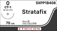 Stratafix Spiral PDS Plus 0, нить 70 см, игла 36 мм, кол. 1/2 (1 шт) - рассасывающийся шовный материал, масс., SXPP1B408
