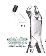 Щипцы №210, Surgicon - для удаления третьего моляра верхней челюсти