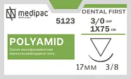 4622 - Полиамид 3/8 реверсивно режущая 4/0, 45см, 16мм, 24шт.