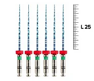 UltraFiles Blue (Heat Activation) 25мм .02 №35 (6 шт), Еврофайл - машинные файлы, никель-титан