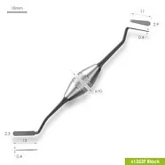 1352F Black Большая универсальная двухсторонняя гладилка