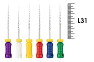 K-Flexofile Golden Medium ReadySteel 31мм №12-37 (6 шт), Dentsply Sirona - ручные файлы, каналорасширители, укороченный шаг, промежуточные размеры, стерильный блистер