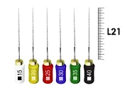 K-File Nitiflex 21мм №15/40 (6 шт), Dentsply Sirona - ручные файлы, каналорасширитель супергибкий из NiTi сплава, ассорти
